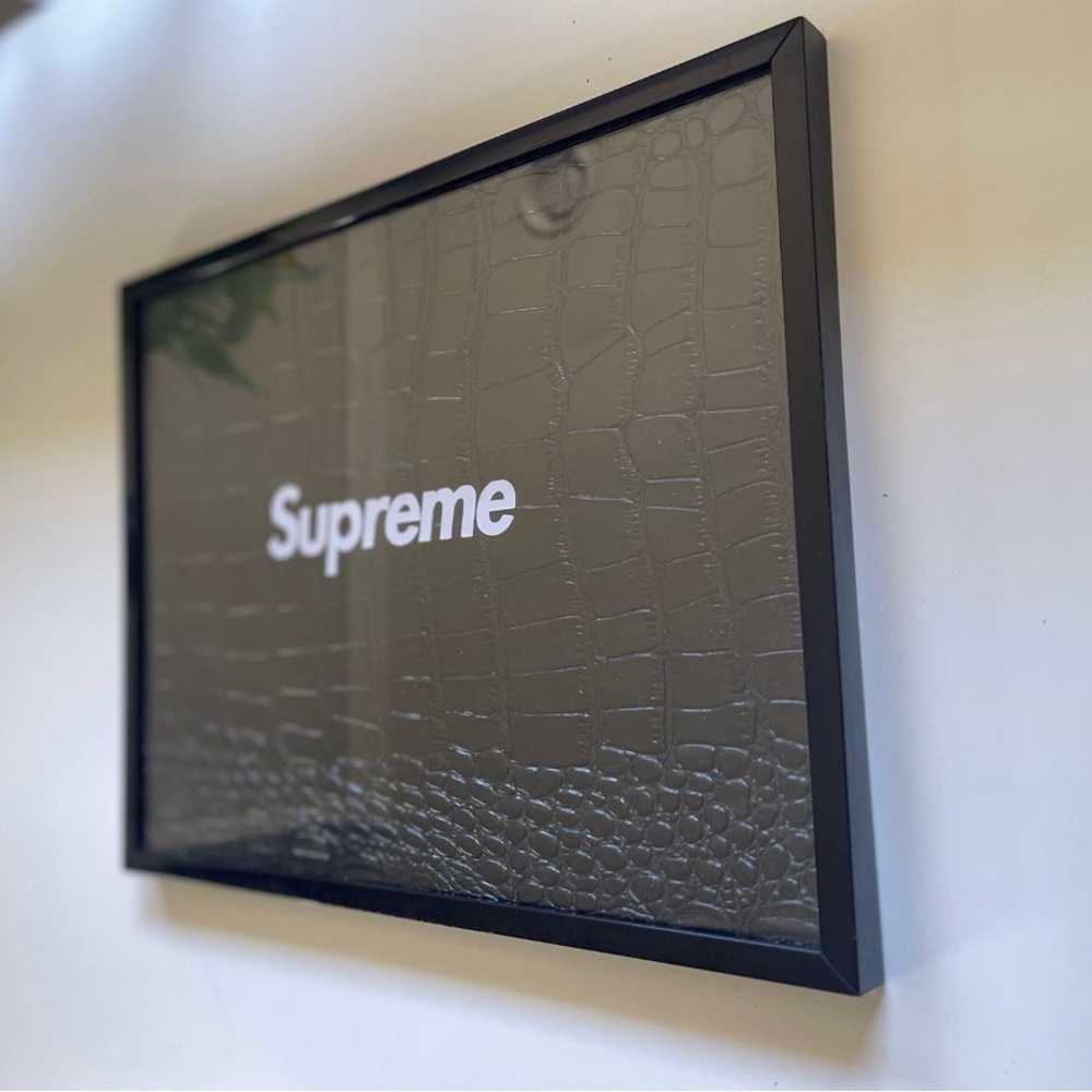 Supreme Black Crocodile Pattern Frame - rare collectable